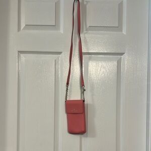 Kate Spade Pink Crossbody Bag with Adjustable Strap phone holder